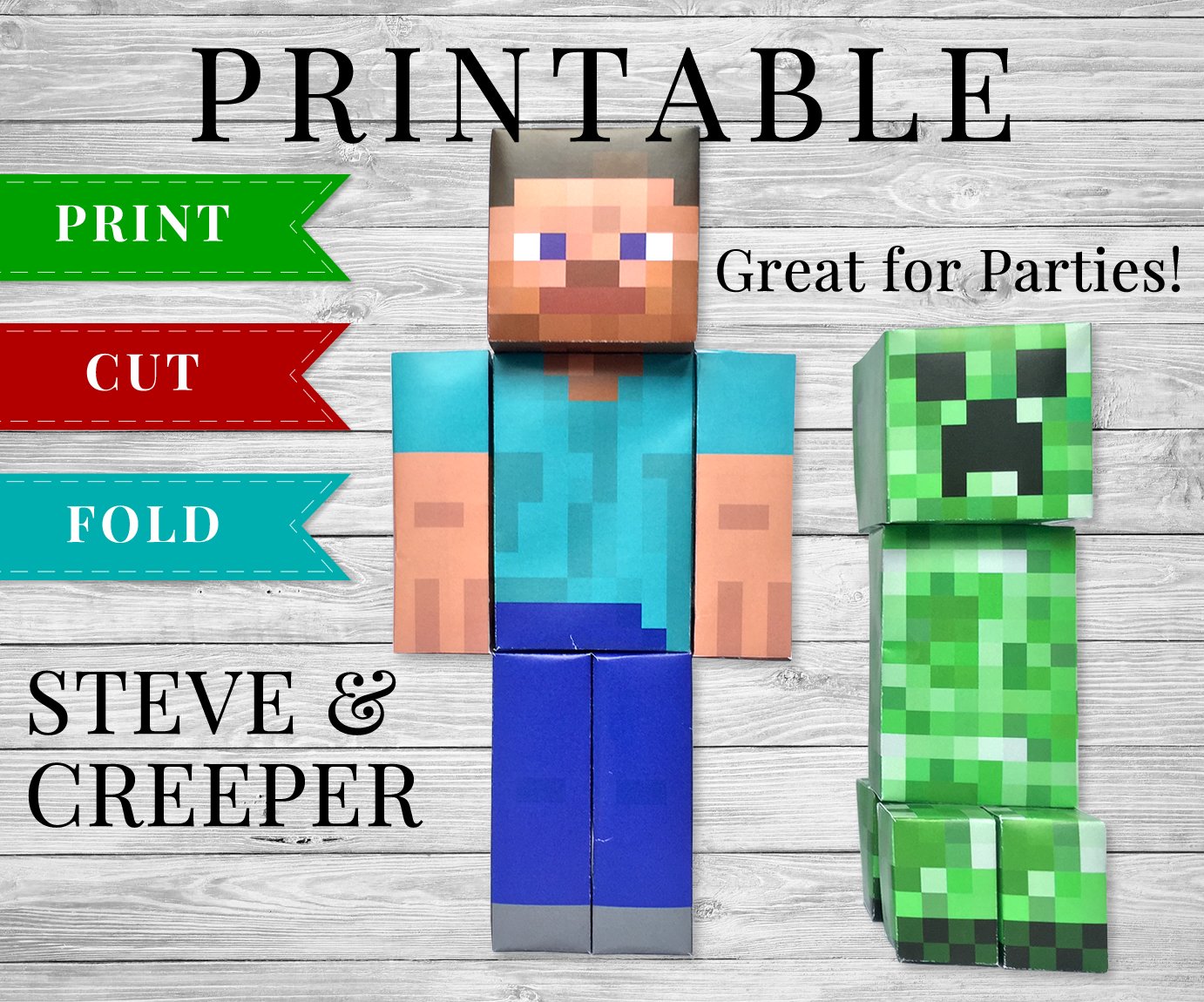 Free Printable 3d Minecraft Characters