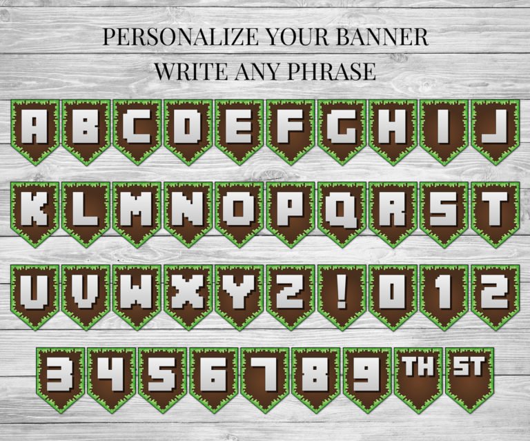 printable minecraft birthday party banner minecraft birthday party