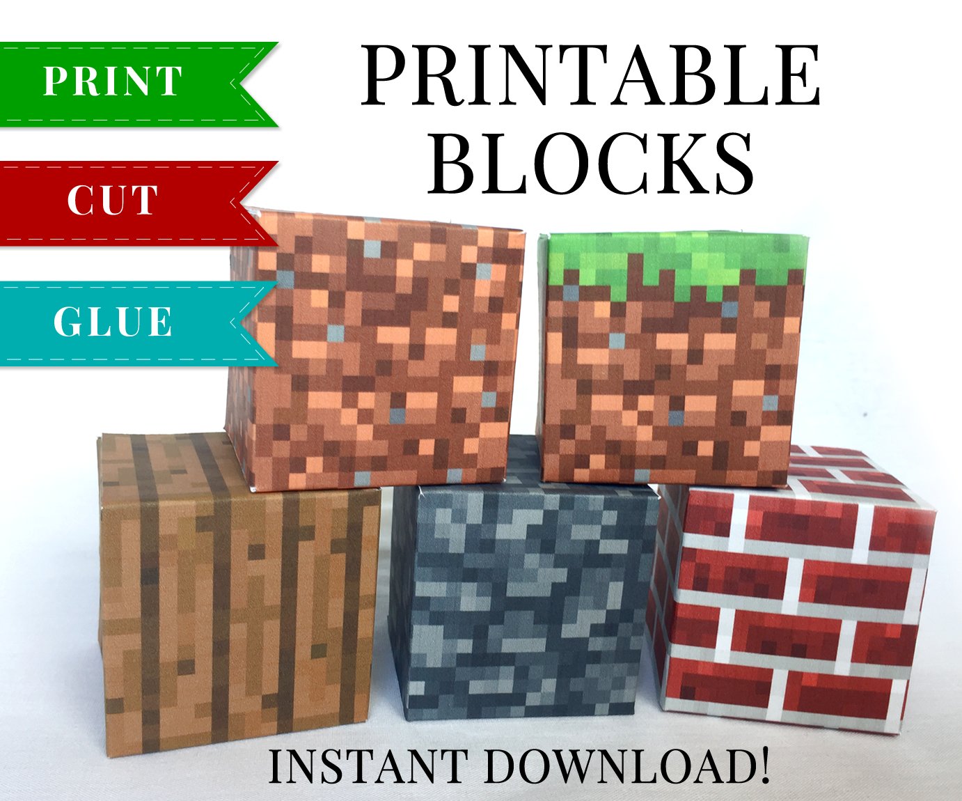 Printable Minecraft 3D Paper Crafts for Kids