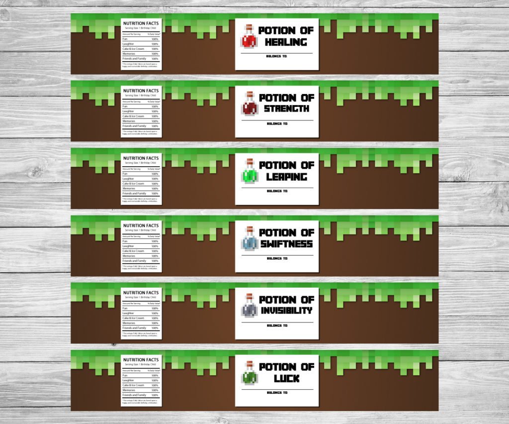 complete printable minecraft party pack minecraft