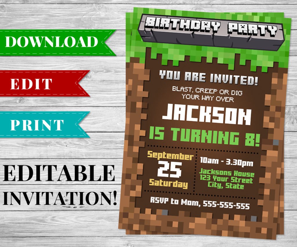 printable-minecraft-invitation-pdf-minecraft-birthday-party-supplies